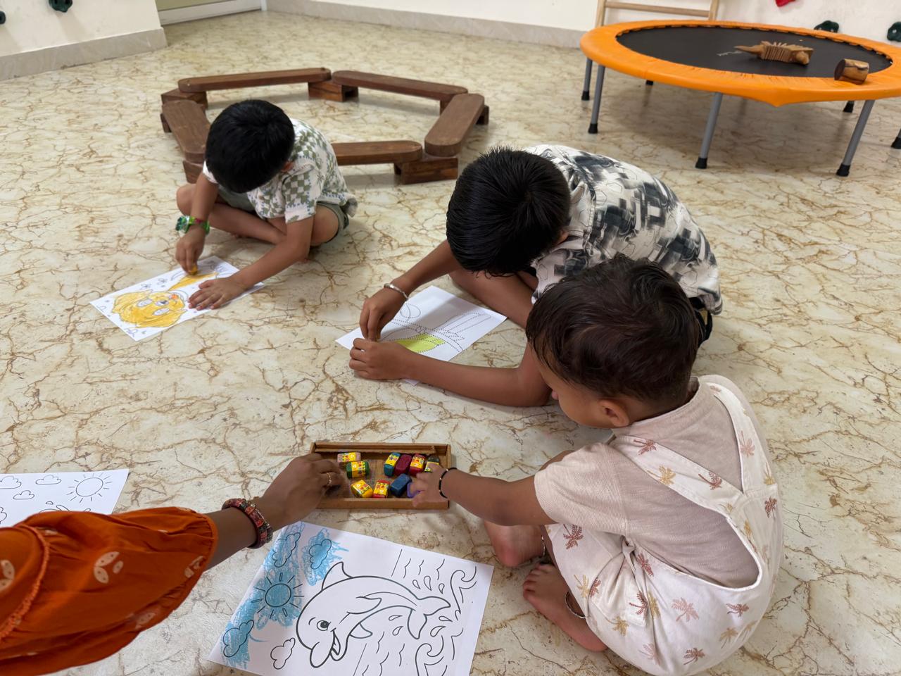 Children playing at Vasishtha School